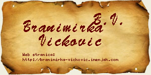 Branimirka Vicković vizit kartica